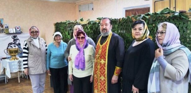 Освящение маскировочных сетей в Приморско-Ахатарске
